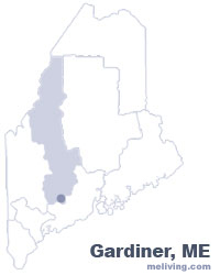 Gardiner Maine  Map