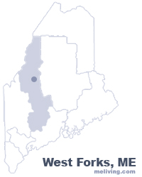 West Forks Maine  Map