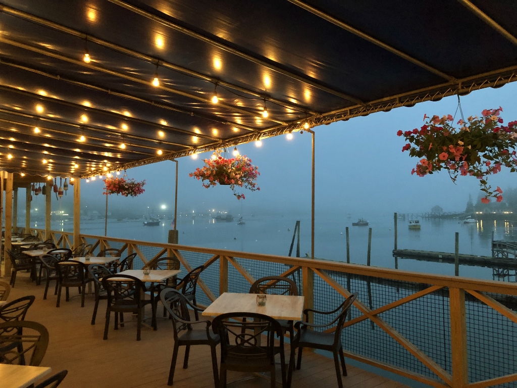 Boothbay Harbor Maine Oceanside Dining at Fisherman's Wharf Pier 6